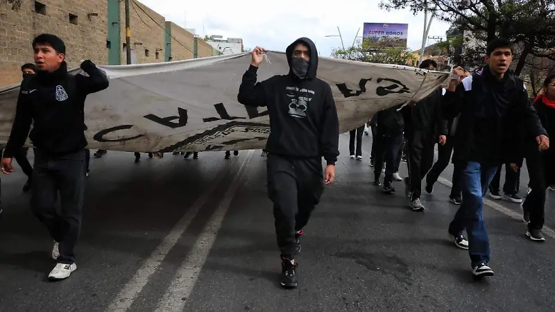 Protesta Normalistas de San Marcos, Loreto, Zacatecas
